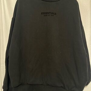 Essentials Black Hoodie Sz M